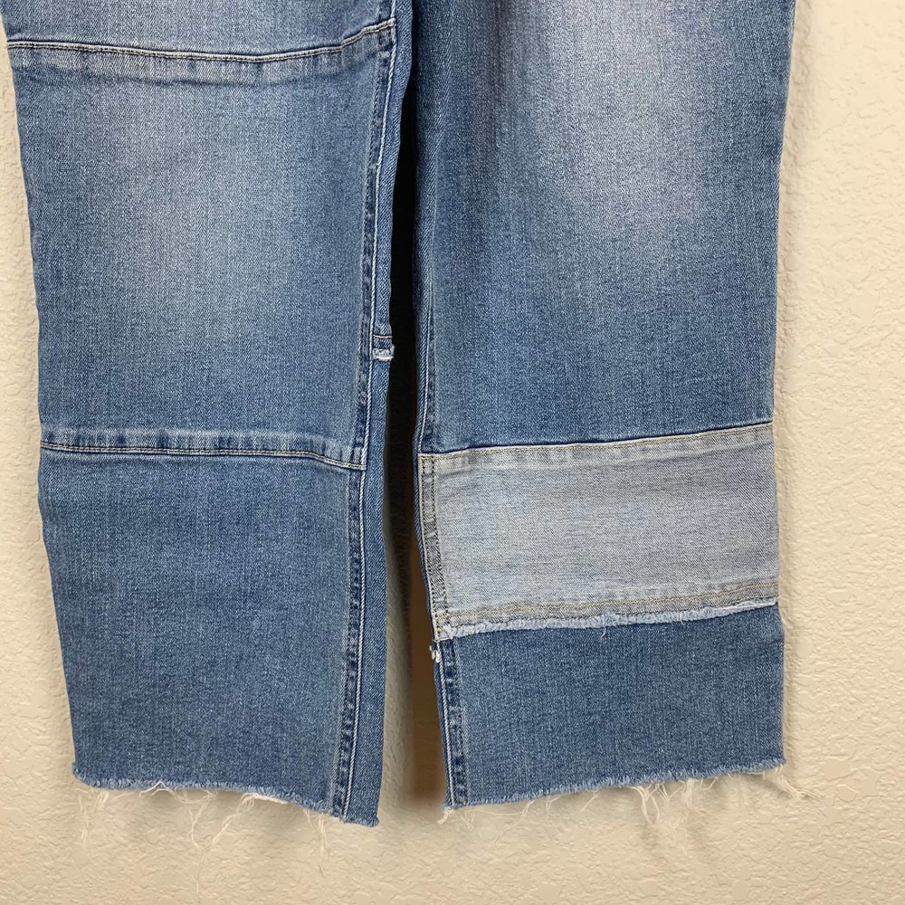 Indigo Blue Patchwork Full Panel Maternity Jeans - image 4